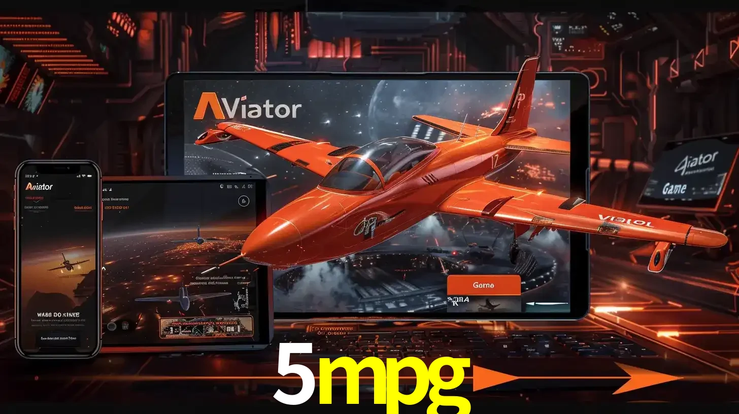 Apresentação tecnológica do jogo Aviator com um avião saindo da tela de um tablet, demonstrando a experiência imersiva em múltiplos dispositivos no 5mpg.